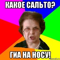 Какое Сальто? ГИА на носу!