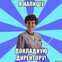Я напишу докладную директору!