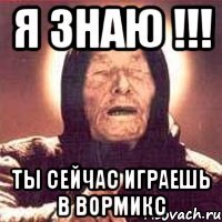 Я знаю !!! Ты сейчас играешь в вормикс