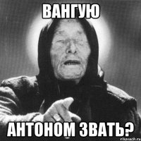 Вангую Антоном звать?