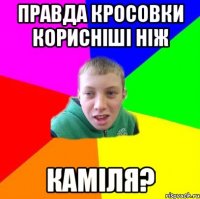правда кросовки корисніші ніж каміля?