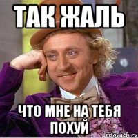 так жаль что мне на тебя похуй