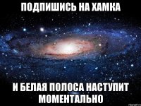 Подпишись на Хамка И белая полоса наступит моментально