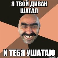 Я твой диван шатал и тебя ушатаю