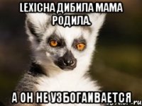 Lexichа ДИБИЛА МАМА РОДИЛА. А он не узбогаивается