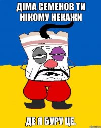 Діма семенов ти нікому некажи де я буру це.