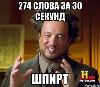 274 СЛОВА ЗА 30 СЕКУНД ШПИРТ