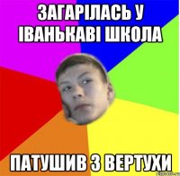 ЗАГАРІЛАСЬ У ІВАНЬКАВІ ШКОЛА ПАТУШИВ З ВЕРТУХИ