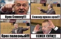 Орех Семену!!! Семену нужен орех!!! Орех полезный!!! СЕМЕН ХУЛИ!!!