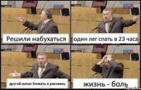 Решили набухаться один лег спать в 23 часа другой начал блевать в раковину жизнь - боль