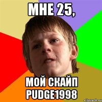 Мне 25, Мой скайп pudge1998