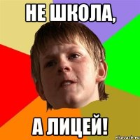 НЕ ШКОЛА, А ЛИЦЕЙ!