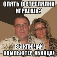 Опять в стрелялки играешь? Выключай компьютер, убийца!