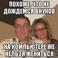 похоже, что не дождемся внуков на компьютере же нельзя жениться