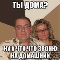 Ты дома? Ну и что,что звоню на домашний