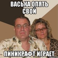 Васька опять свой Пиникрафт играет