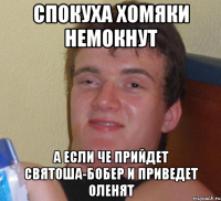 Спокуха хомяки немокнут А если че прийдет святоша-бобер и приведет оленят