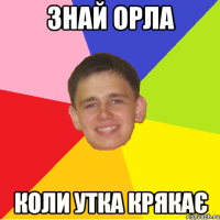 знай орла коли утка крякає