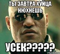 ты завтра хуйца нюхнешь усек?????