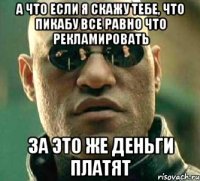 а что если я скажу тебе, что пикабу все равно что рекламировать за это же деньги платят