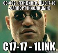 C3-002 - лэндинги, ИЦ С17-10 - саппорт (Кислицын) C17-17 - 1link