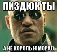 Пиздюк ты а не король юмора))