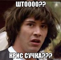 ШТОООО?? КРИС СУЧКА???