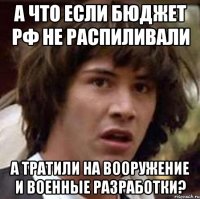 А что если бюджет РФ не распиливали А тратили на вооружение и военные разработки?