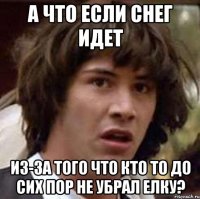 а что если снег идет из-за того что кто то до сих пор не убрал елку?