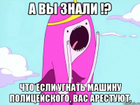 А вы знали !? что если угнать машину полицейского, вас арестуют.