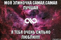 МОЯ ЭЛИНОЧКА САМАЯ,САМАЯ ЛУЧШАЯ Я ТЕБЯ ОЧЕНЬ СИЛЬНО ЛЮБЛЮ!!!