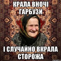 Крала вночі гарбузи і случайно вкрала сторожа