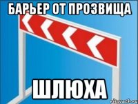 БАРЬЕР ОТ ПРОЗВИЩА ШЛЮХА