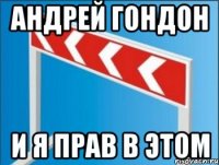Андрей гондон И я прав в этом