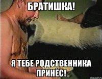 Братишка! Я тебе родственника принёс!