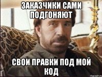 Заказчики сами подгоняют свои правки под мой код
