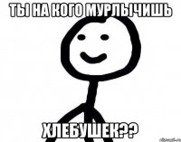 Ты на кого мурлычишь Хлебушек??