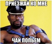 Приезжай ко мне чай попьем