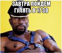 Завтра пойдем гулять в 17 30 
