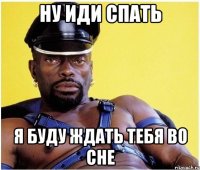 ну иди спать я буду ждать тебя во сне