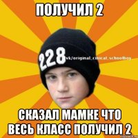 Получил 2 Сказал мамке что весь класс получил 2