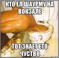 кто ел шаурму на вокзале тот знает ето чуство