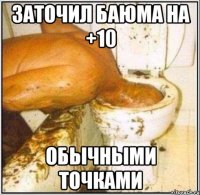 Заточил баюма на +10 обычными точками