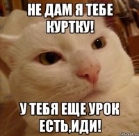 Не дам я тебе куртку! у тебя еще урок есть,иди!
