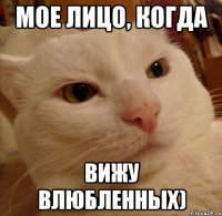 мое лицо, когда вижу влюбленных)