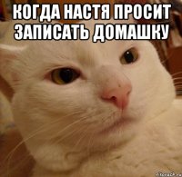 Когда Настя просит записать домашку 