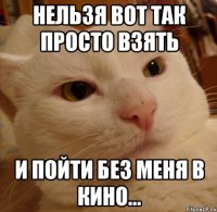 Нельзя вот так просто взять И пойти без меня в кино...