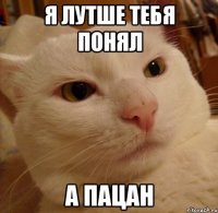 Я ЛУТШЕ ТЕБЯ ПОНЯЛ А ПАЦАН