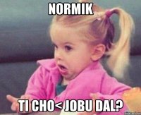 NORMIK TI CHO< JOBU DAL?