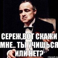 Сереж,вот скажи мне.. ты учишься или нет?